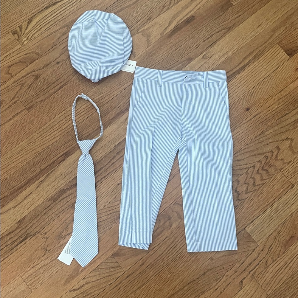 Janie & Jack bundle pants hat and tie